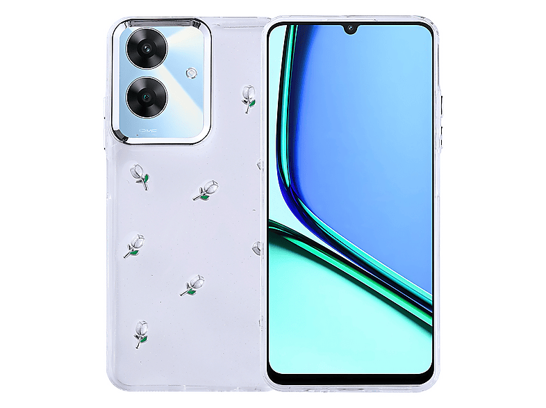 GPACK Realme Note 60 Uyumlu Kutup Simli Figürlü Silikon Telefon Kılıfı Yeşil