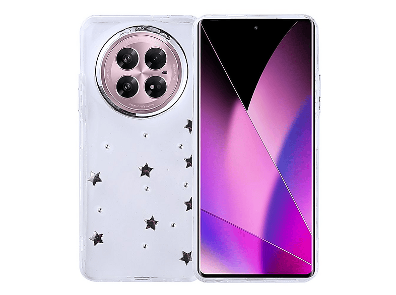 GPACK İnfinix Zero 40 5G Uyumlu Kutup Simli Figürlü Silikon Telefon Kılıfı Gümüş