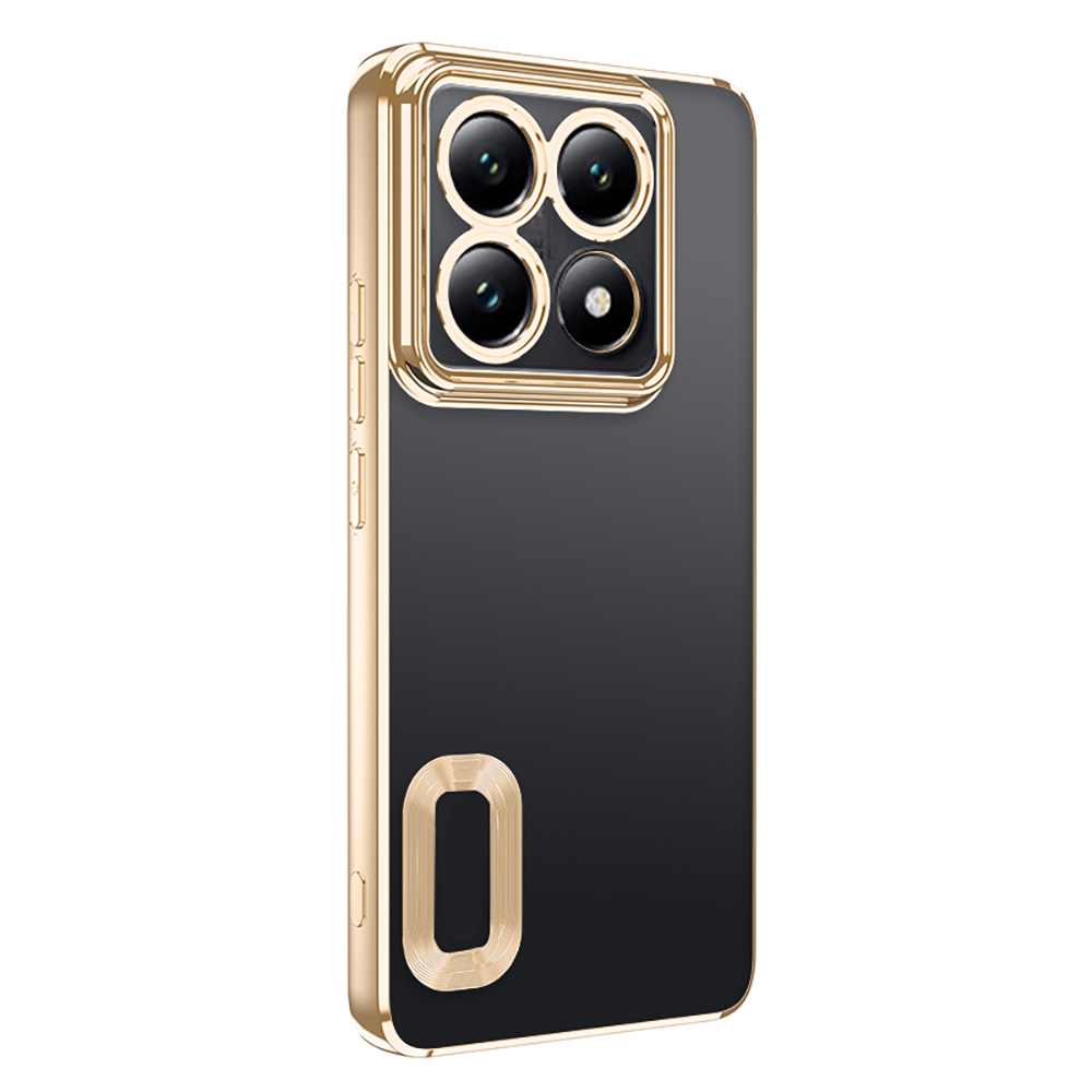 GPACK Xiaomi 14T Pro Uyumlu Logo Gösteren Omega Silikon Telefon Kılıfı Gold