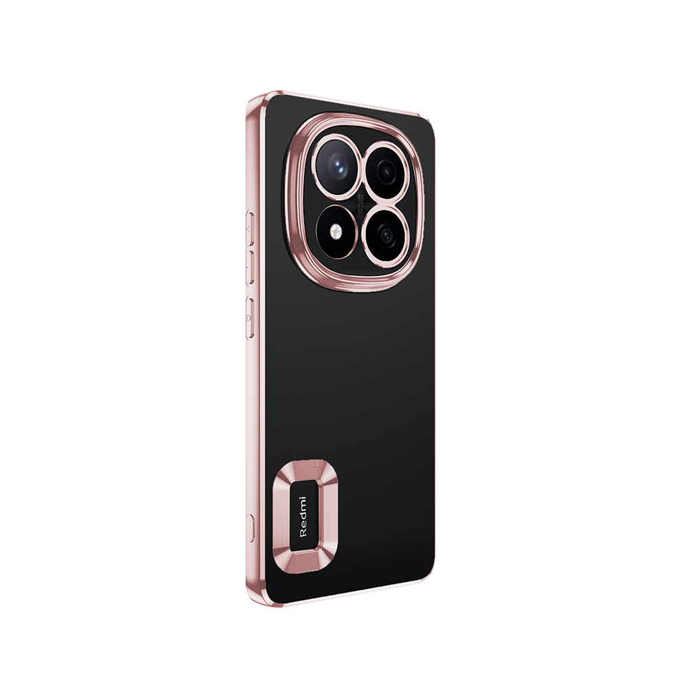 GPACK Xiaomi Poco X7 Uyumlu Logo Gösteren Omega Silikon Telefon Kılıfı Bronz