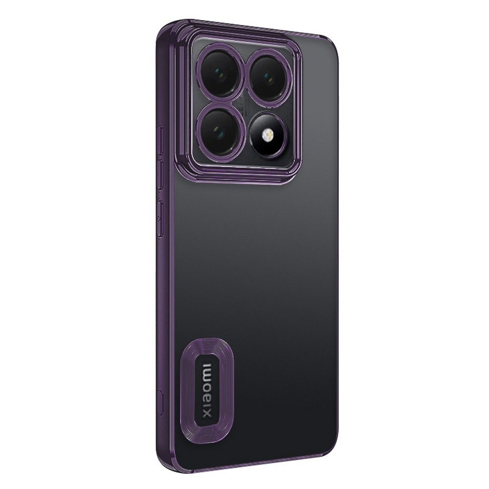 GPACK Xiaomi 14T Pro Uyumlu Logo Gösteren Omega Silikon Telefon Kılıfı Derin Mor