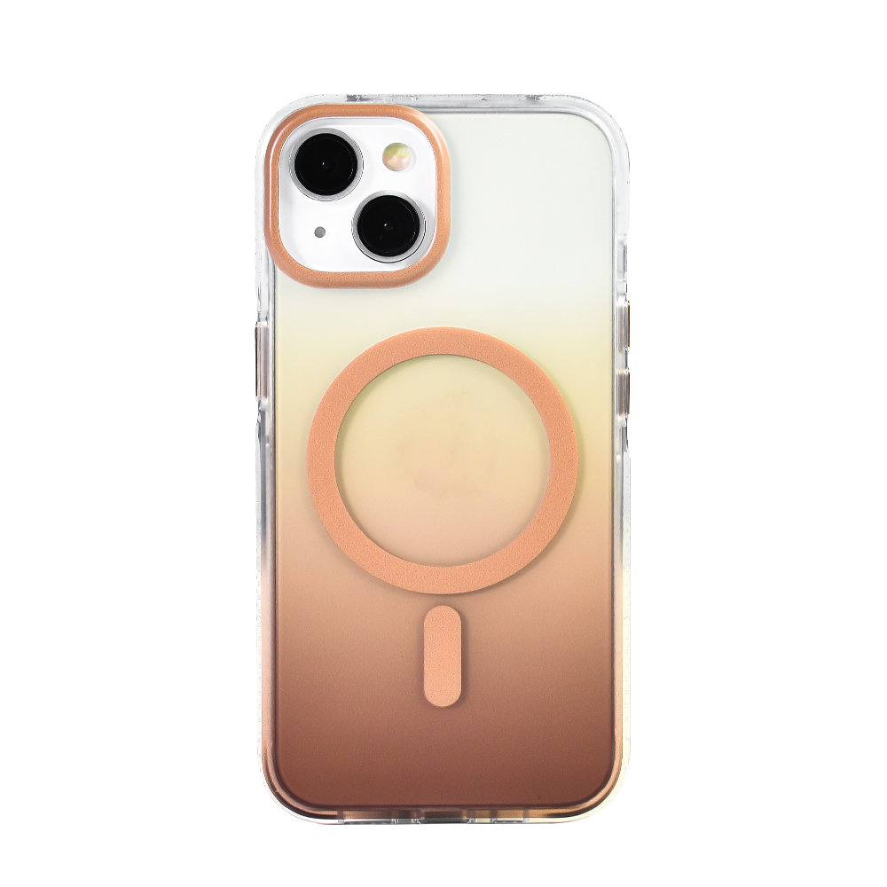 GPACK iPhone 14 Uyumlu Toros M-Safe Şarj Özellikli Telefon Kılıfı Gold