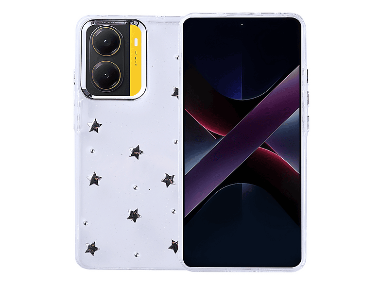 GPACK Xiaomi Poco X7 Pro Uyumlu Kutup Simli Figürlü Silikon Telefon Kılıfı Gümüş