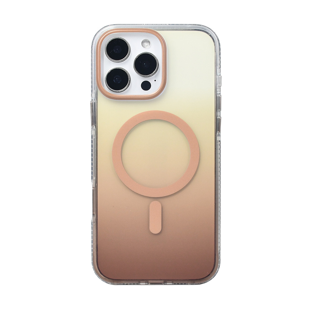 GPACK iPhone 16 Pro Max Uyumlu Toros M-Safe Şarj Özellikli Telefon Kılıfı Gold