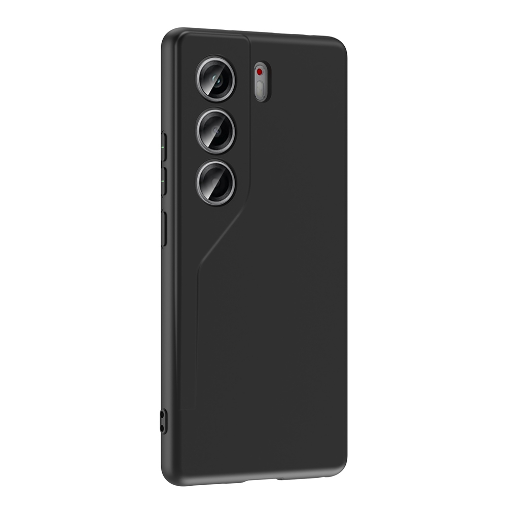 GPACK Tecno Camon 40 Pro Uyumlu Lansman Silikon İçi Kadife Telefon Kılıfı Siyah