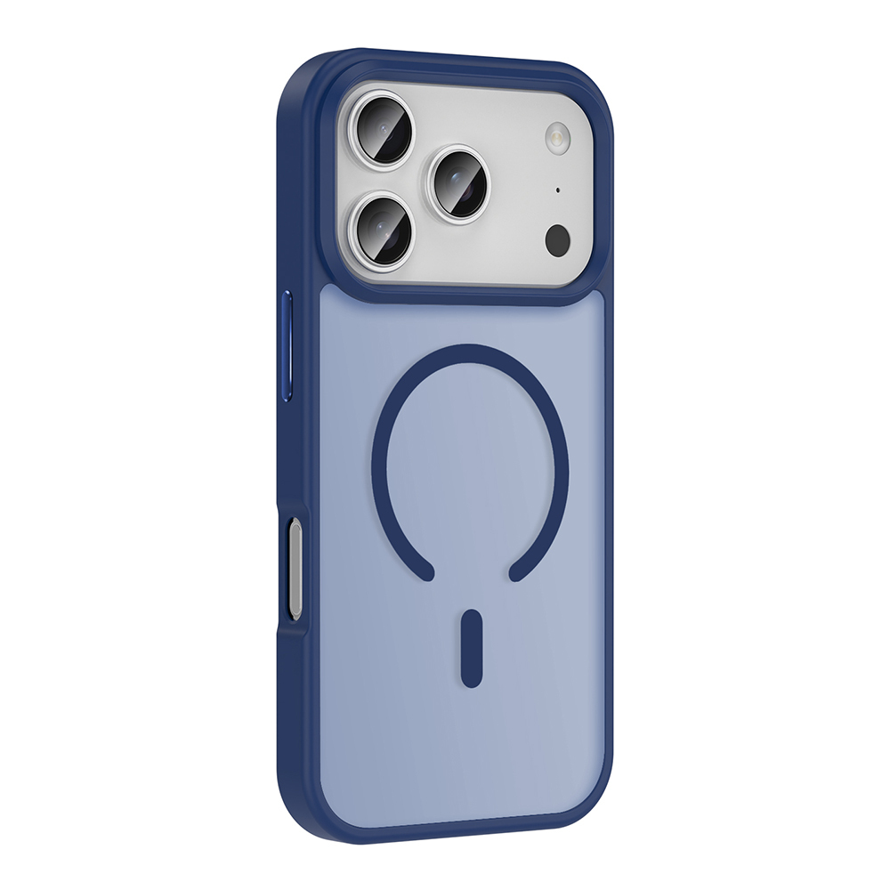 GPACK iPhone 17 Pro Max Uyumlu Sio M-Safe Şarj Özellikli Telefon Kılıfı Lacivert