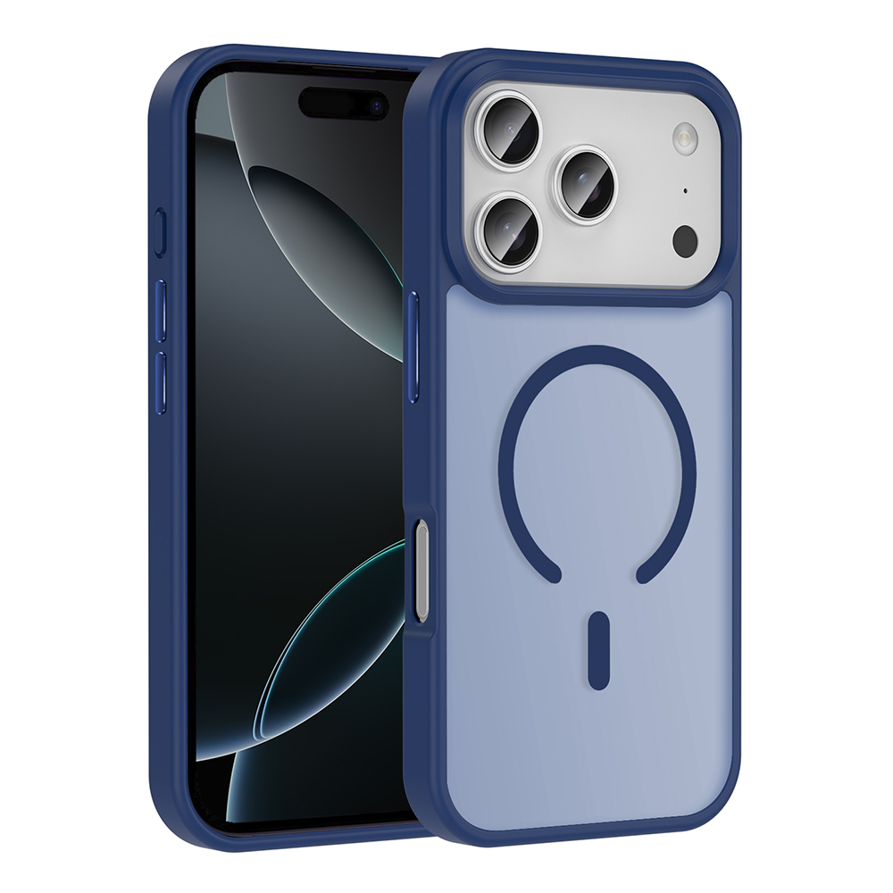 GPACK iPhone 17 Pro Uyumlu Sio M-Safe Şarj Özellikli Telefon Kılıfı Lacivert