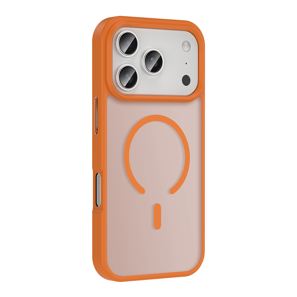 GPACK iPhone 17 Pro Uyumlu Sio M-Safe Şarj Özellikli Telefon Kılıfı Turuncu