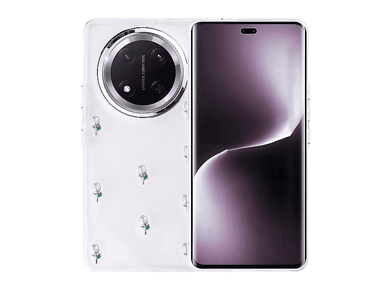 GPACK Honor Magic 7 Lite Uyumlu Kutup Simli Figürlü Silikon Telefon Kılıfı Yeşil