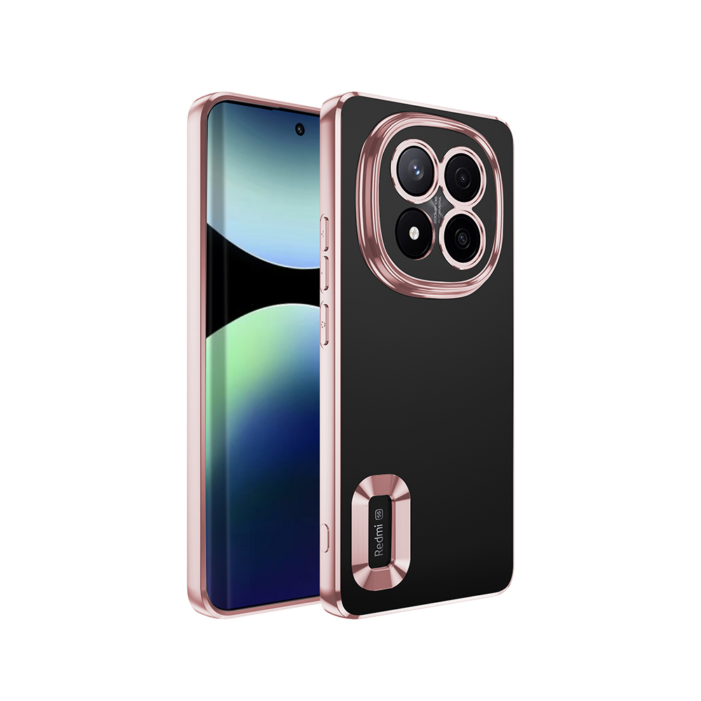 GPACK Xiaomi Redmi Note 14 Pro Plus Uyumlu Logo Gösteren Omega Silikon Telefon Kılıfı Bronz