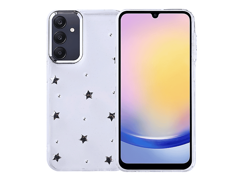 GPACK Samsung Galaxy A25 Uyumlu Kutup Simli Figürlü Silikon Telefon Kılıfı Gümüş