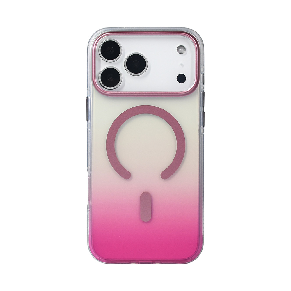 GPACK iPhone 17 Pro Max Uyumlu Toros M-Safe Şarj Özellikli Telefon Kılıfı Pembe