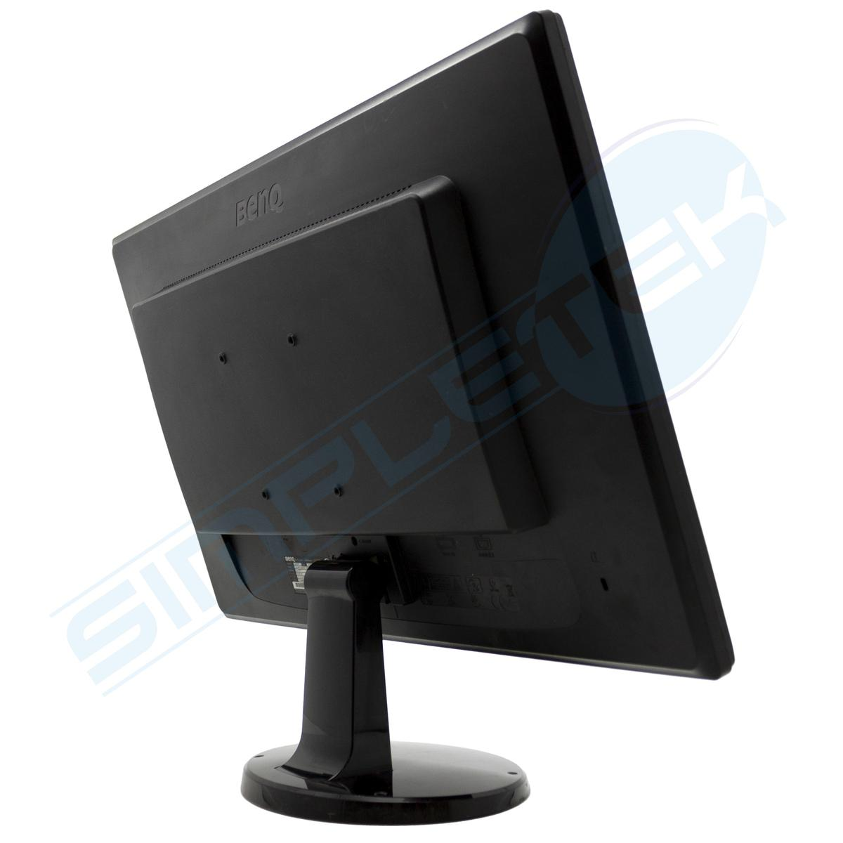 Un monitor di computer nero, angolato. La parte posteriore mostra il supporto e le porte. Il marchio BENQ è visibile.