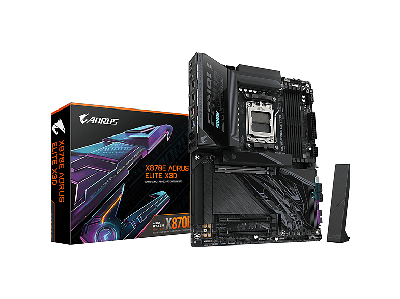 Gigabyte X870E A ELITE X3D 9000mhz(OC) M.2 AM5 Anakart