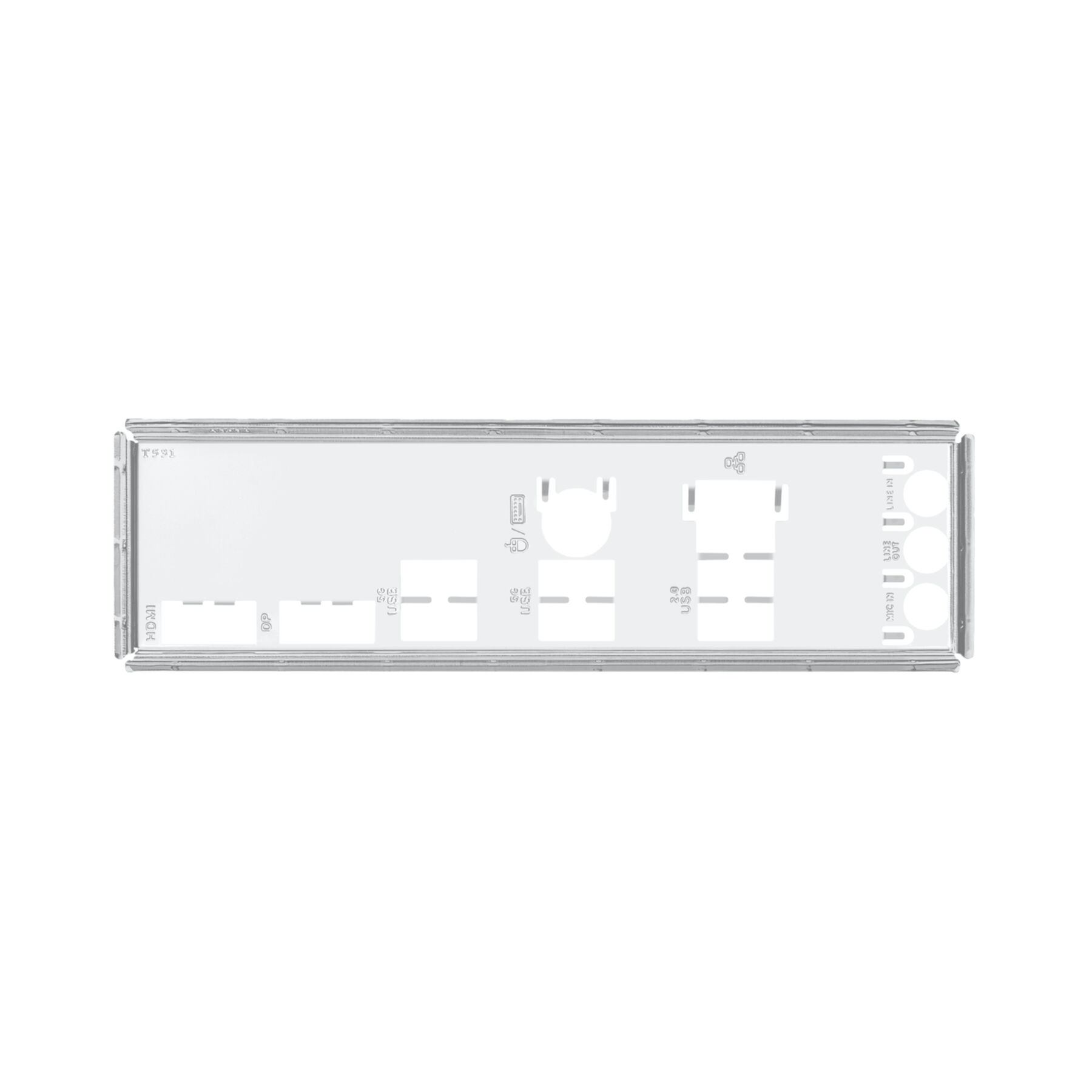 HDMI, USB, ses ve ağ bağlantı noktaları içeren bir anakartın arka paneli.