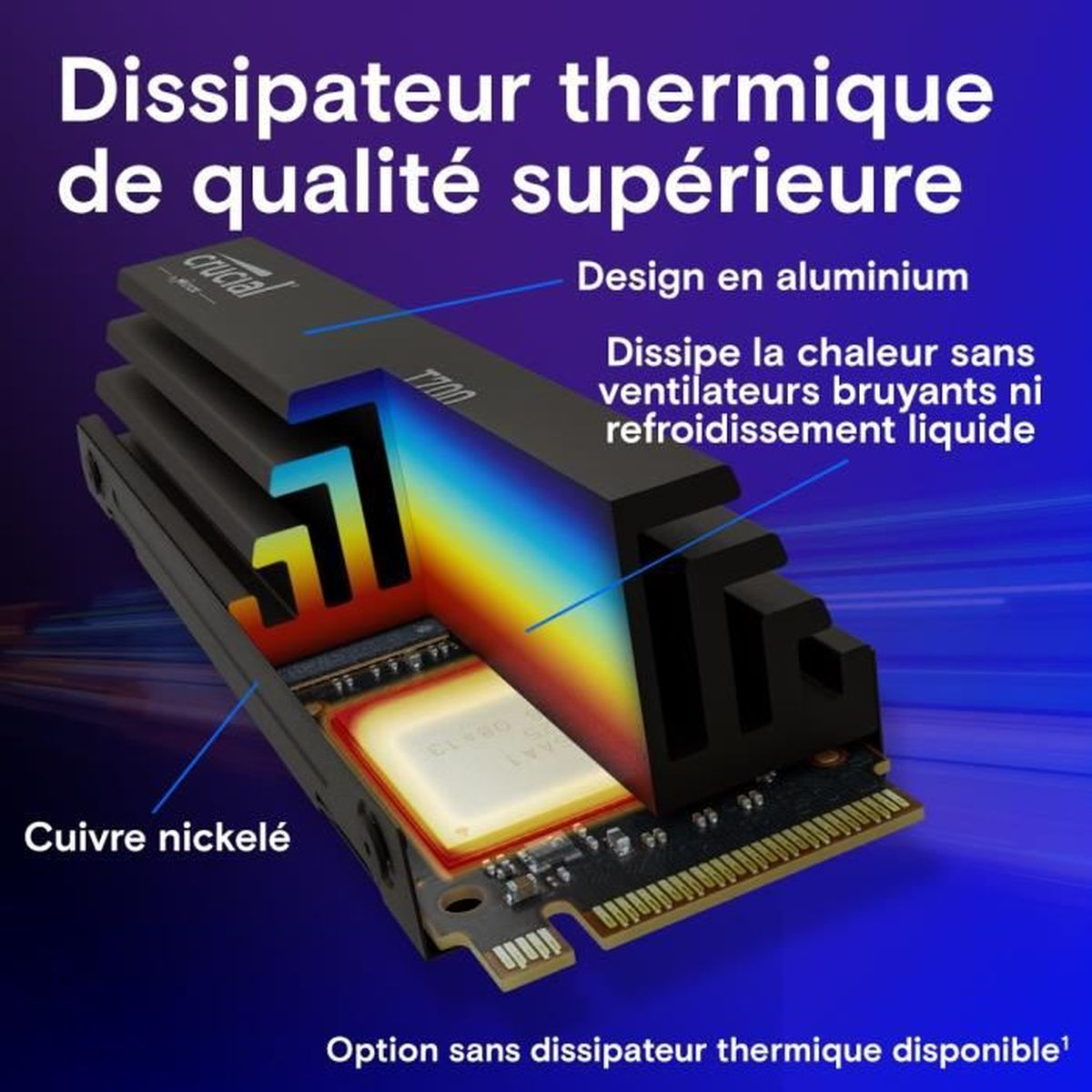 Czarny radiator z miedzianą podstawą i aluminiową konstrukcją, do chłodzenia komponentów komputera. Oznaczone części.