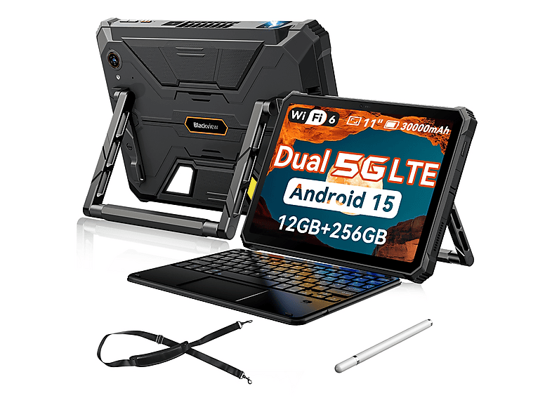 BLACKVIEW Active 12 Pro 5G, Tablet, 256 GB, 11 Zoll, Schwarz