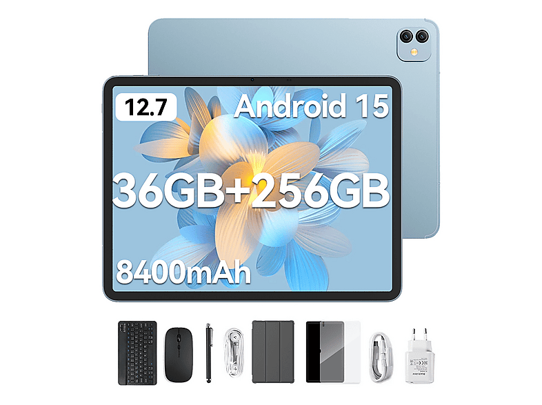 BLACKVIEW LINK 8 Mit Tastatur(QWERTY), Tablet, 256 GB, 12,7 Zoll, Blau