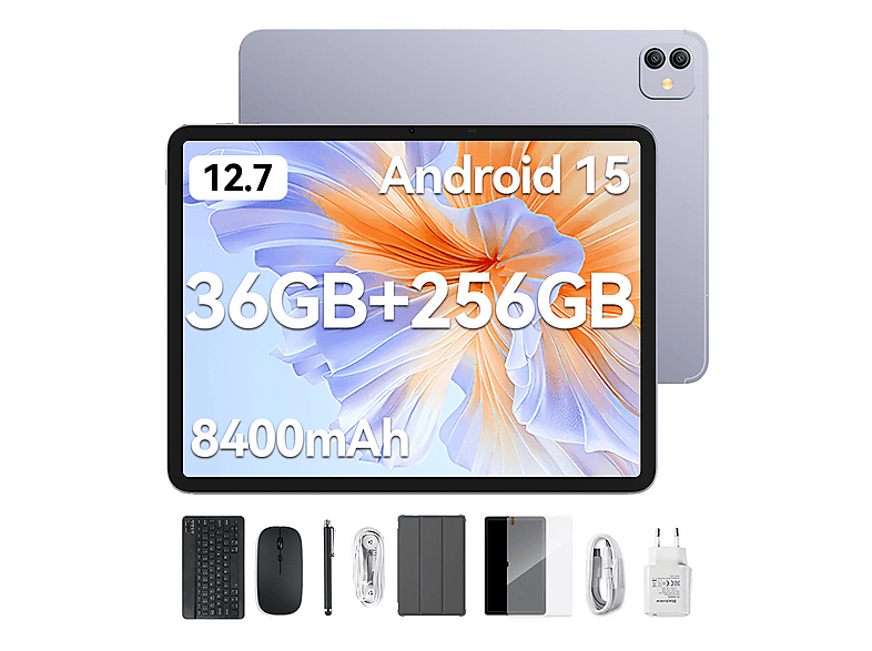 BLACKVIEW LINK 8 Mit Tastatur(QWERTY), Tablet, 256 GB, 12,7 Zoll, Lila