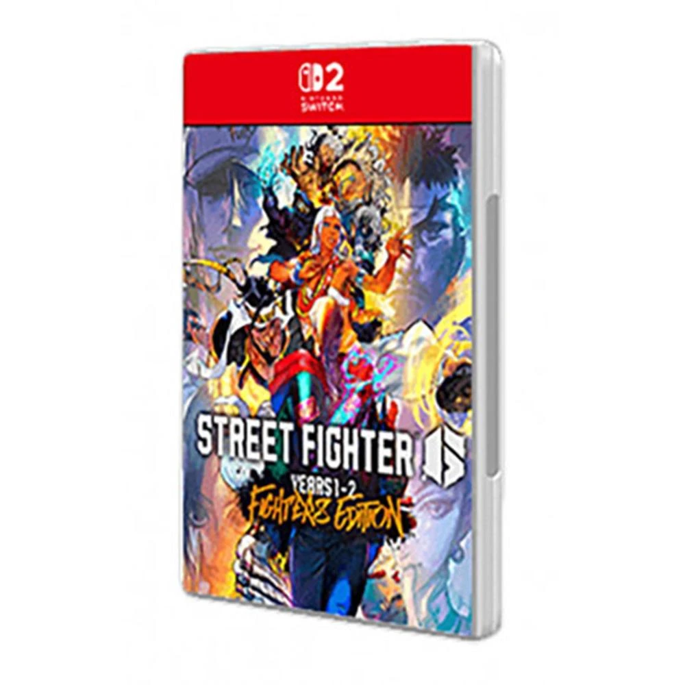Street Fighter Years 1-2: Fighters Edition na Nintendo Switch. Okładka przedstawia postacie, czerwony nagłówek i logo Switch.