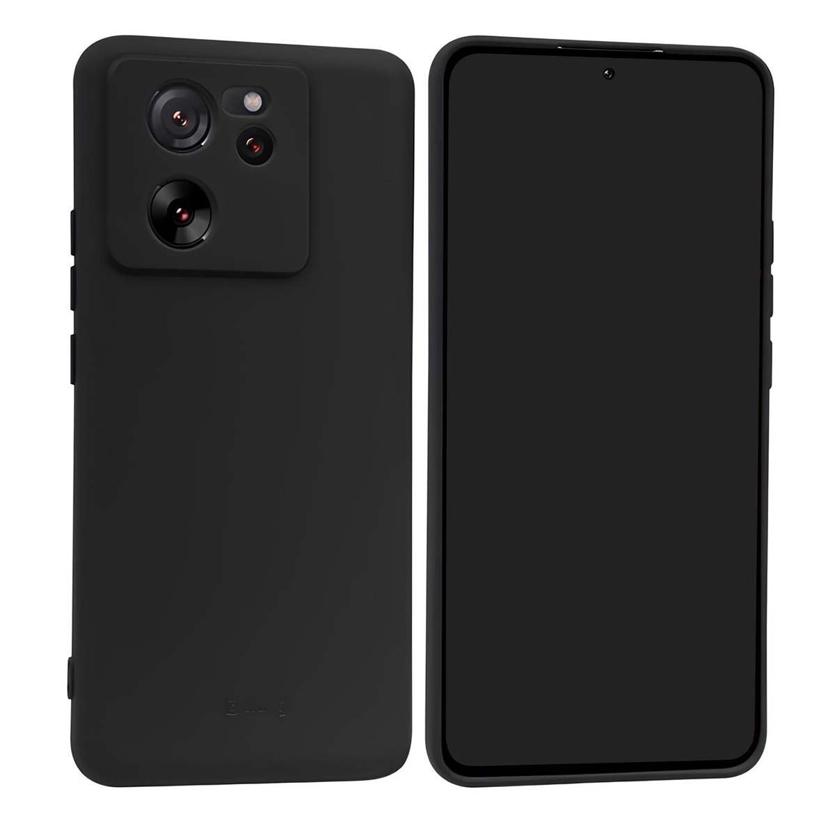 Zwei schwarze Smartphones. Eines zeigt die Rückseite mit Kameralinsen, das andere zeigt das Frontdisplay.