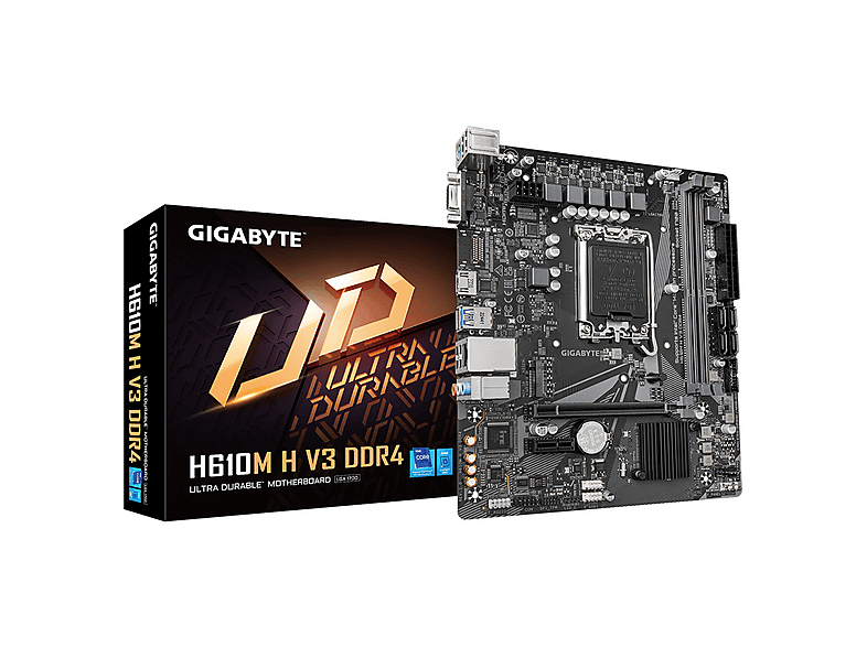 GIGABYTE H610M H V3 DDR4 Mainboard Schwarz