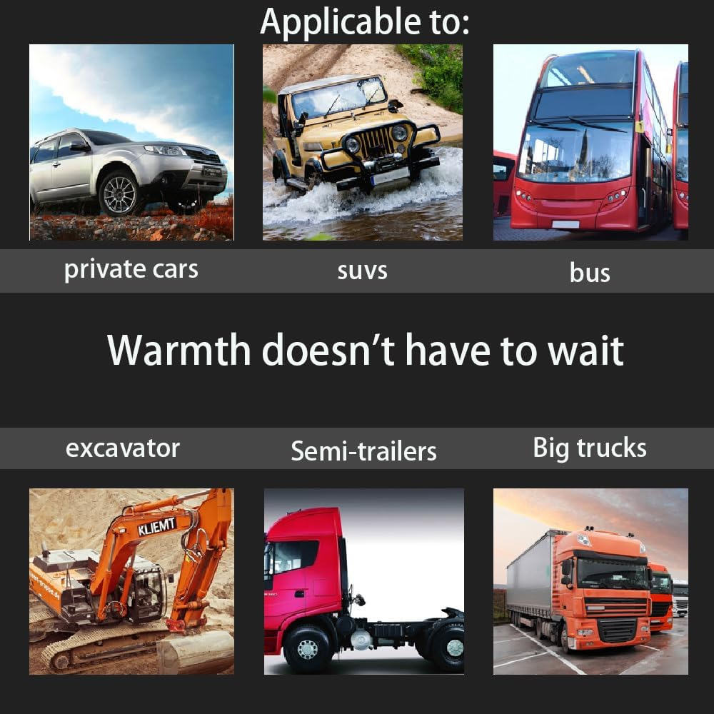Das Bild zeigt ein silbernes Auto, einen gelben SUV im Wasser, einen roten Bus, einen orangefarbenen Bagger, einen roten Sattelzug und einen orangefarbenen LKW.