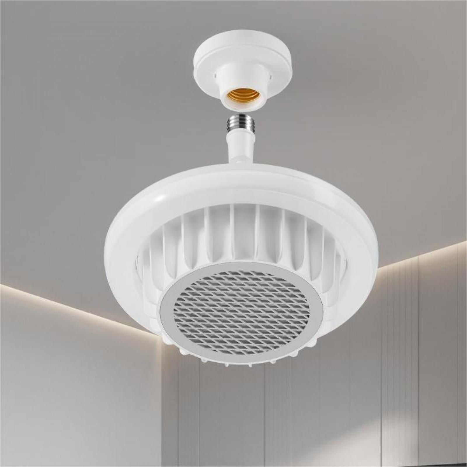 Weiße Deckenleuchte. Die Leuchte hat ein rundes Design mit einem metallischen Netzboden.