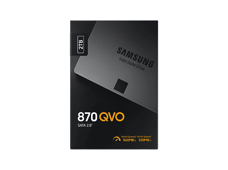 Disco duro SSD interno 2 TB | SAMSUNG 870 QVO, Interno, Negro