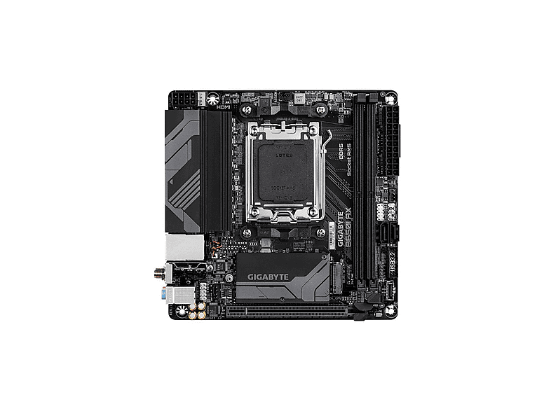 GIGABYTE B650I AX Mainboard - AMD Ryzen 9000er-Serie, 5+2+1 Phasen VRM, bis zu Mainboard Braun