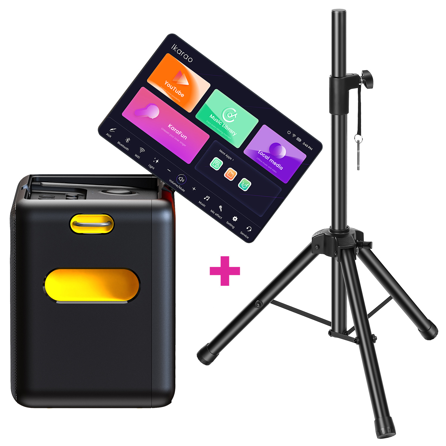 IKARAO Partybox Hoparlör Standlı Break X2 300W Karaoke Bluetooth