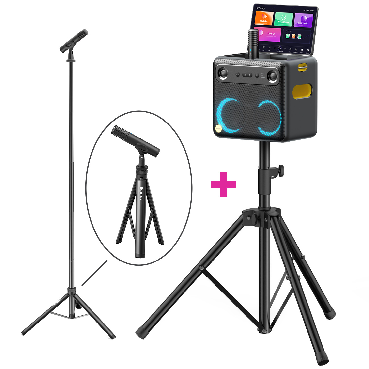 IKARAO Partybox Hoparlör ve Mikrofon Standlı Break X2 300W Karaoke