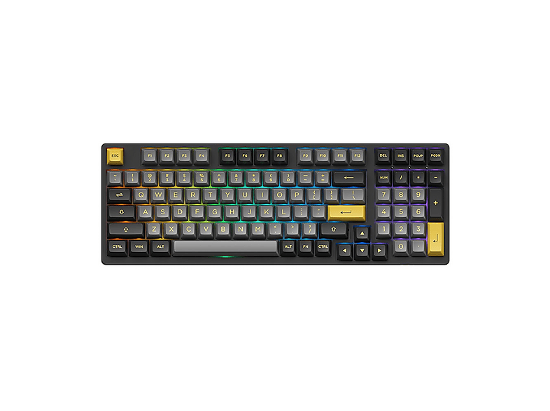 AKKO 3098B Plus Black – Gold RGB  Hotswap Mekanik Bluetooth Gaming Klavye Siyah
