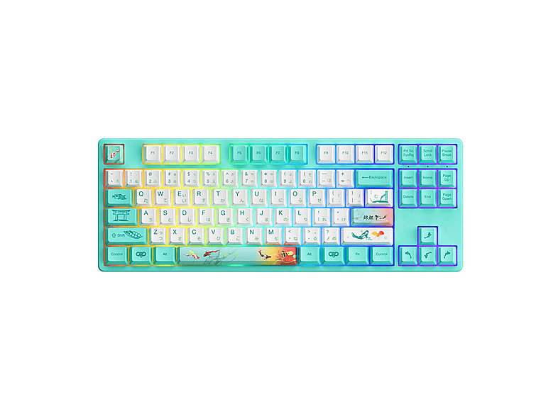 AKKO 5087S QMK Monet’s Pond TKL RGB Hotswap Mekanik Kablolu Gaming Klavye Turkuaz