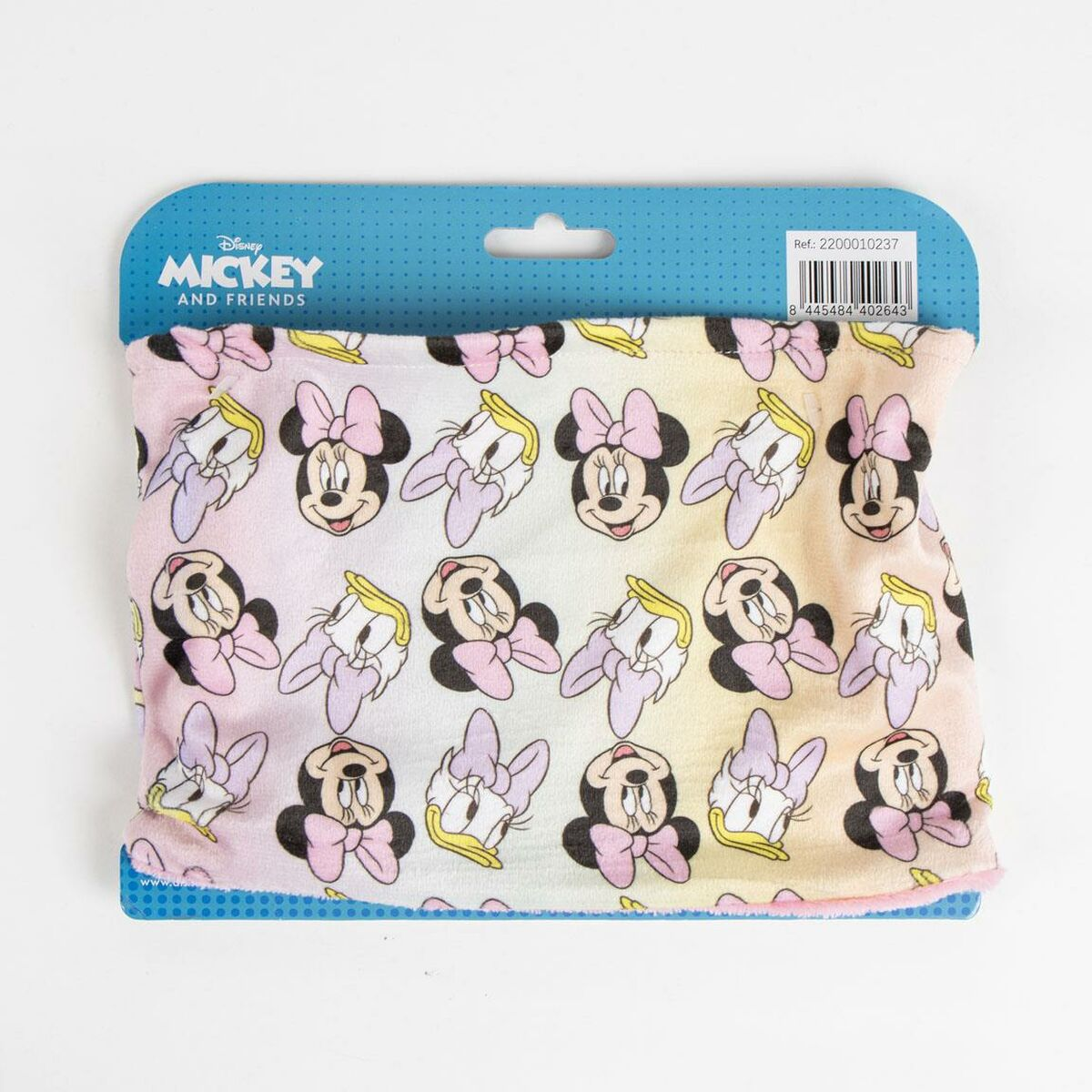 Nackenwärmer mit Mickey & Friends-Druck. Mit Minnie Mouse und Daisy Duck Muster auf Regenbogen-Hintergrund.