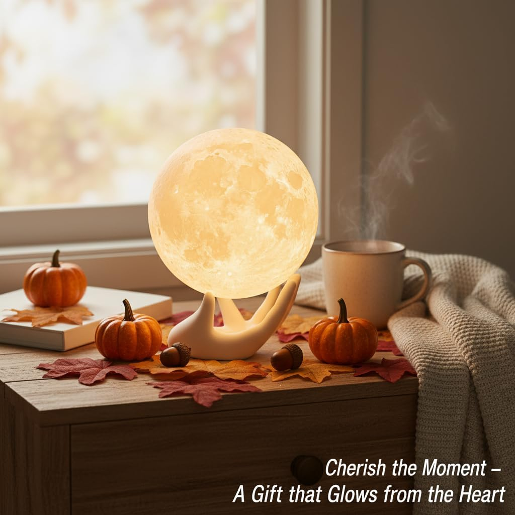 CRRYNUO 3D Mondlicht, 9 cm, mit Standfu und USB, dimmbar LED Table Lamp |  MediaMarkt