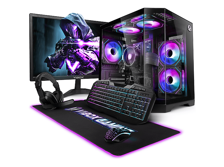 VIBOX I-501, Gaming PC mit AMD Ryzen™ 3 4 Prozessor, 16 GB RAM, 1 TB SSD, AMD Radeon™ RX Vega 8, Windows 11 Home