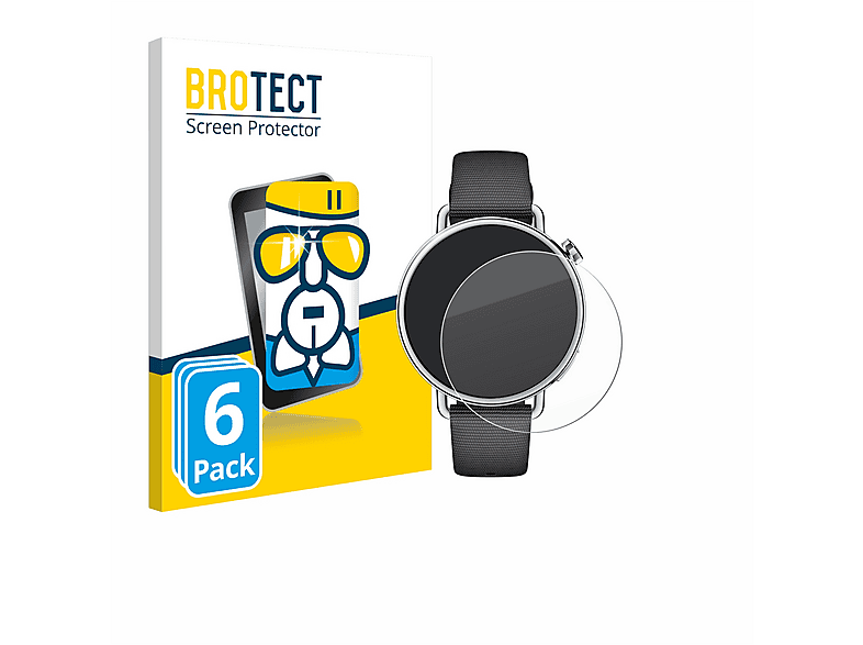 BROTECT 6x Schutzglas Panzer Folie Glas klar Schutzfolie (für Xiaomi Watch S4 (41 mm))