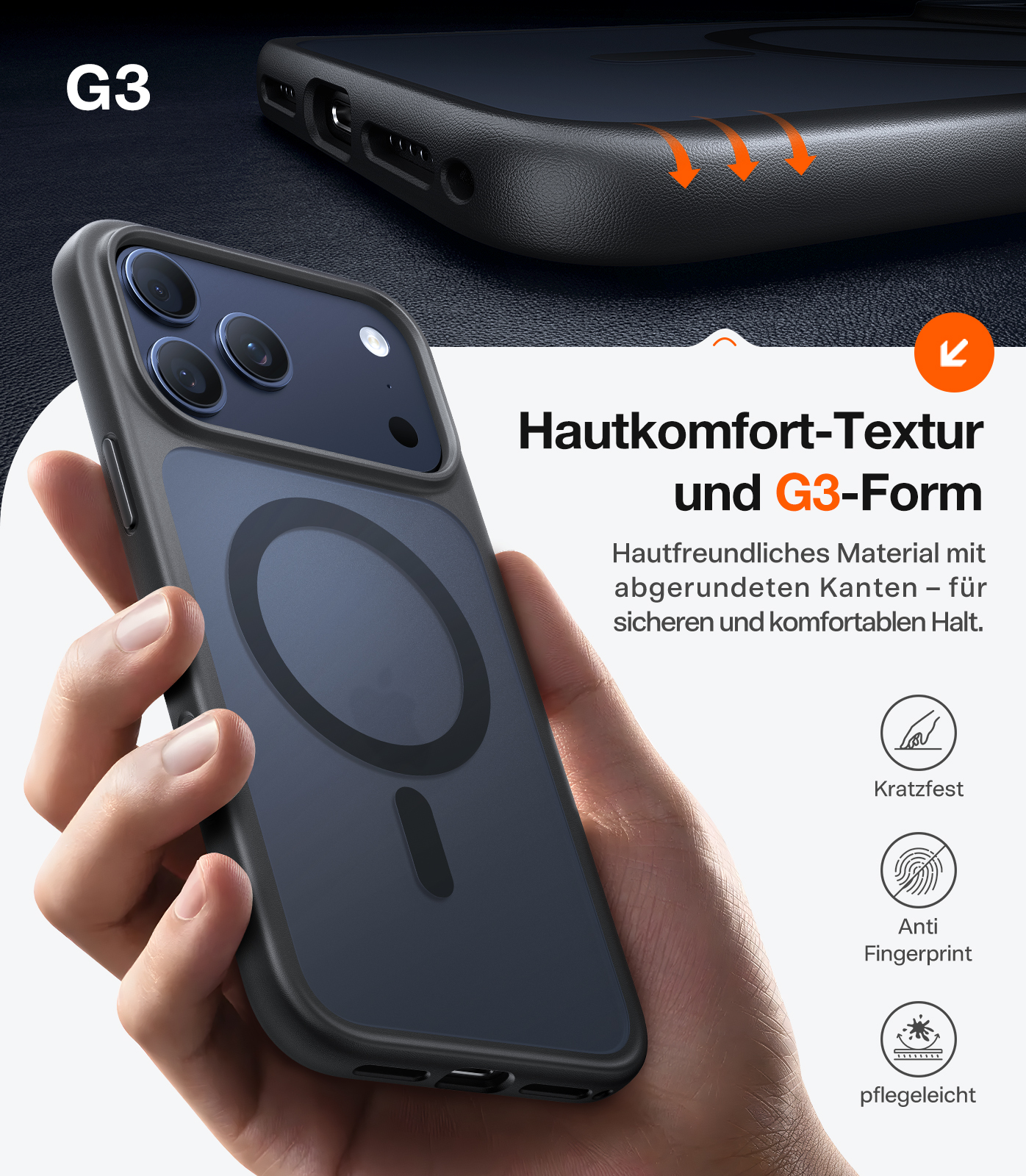handyhülle i phone 15 pro Nachhaltige iPhone 15 Pro MagSafe Hülle schwarz main image 1