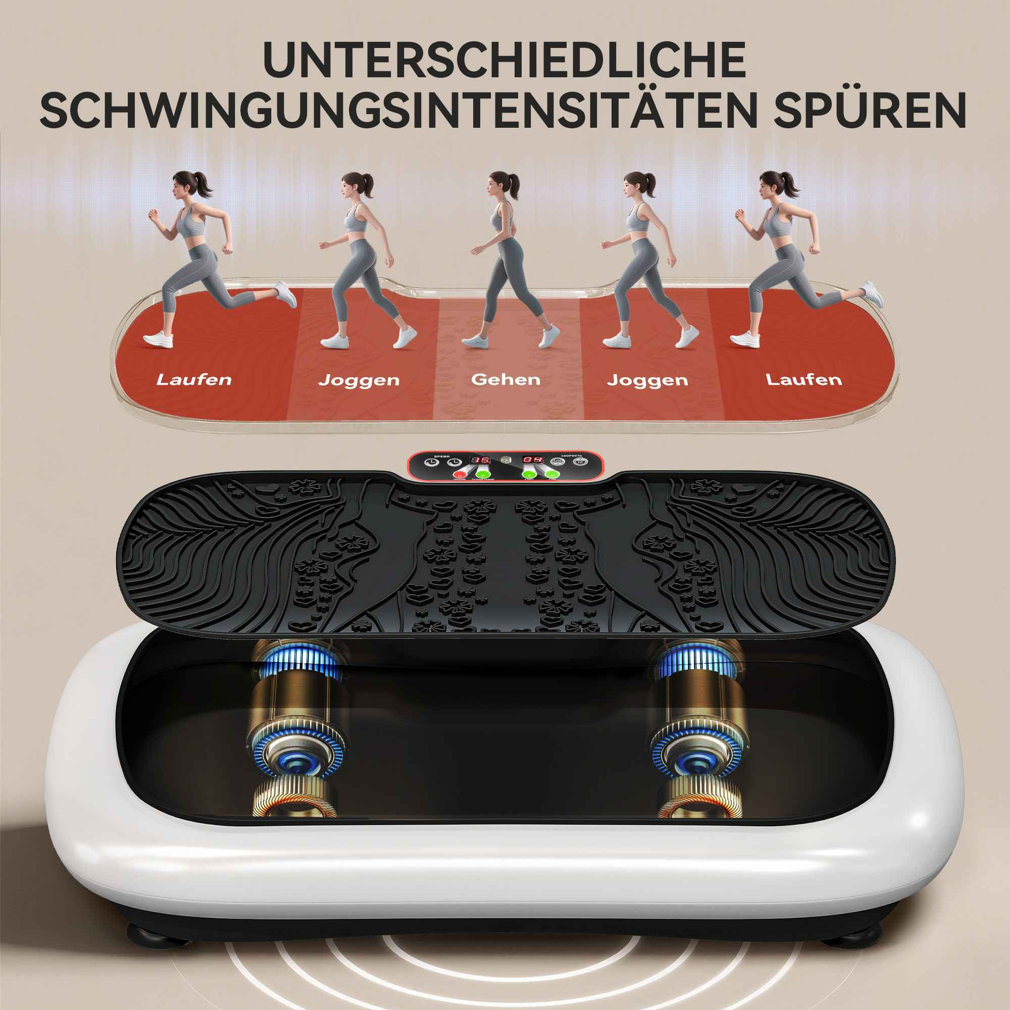 UWOT Vibrationstraining 99 Stufen 120kg Vibrationsplatte, Wei | MediaMarkt