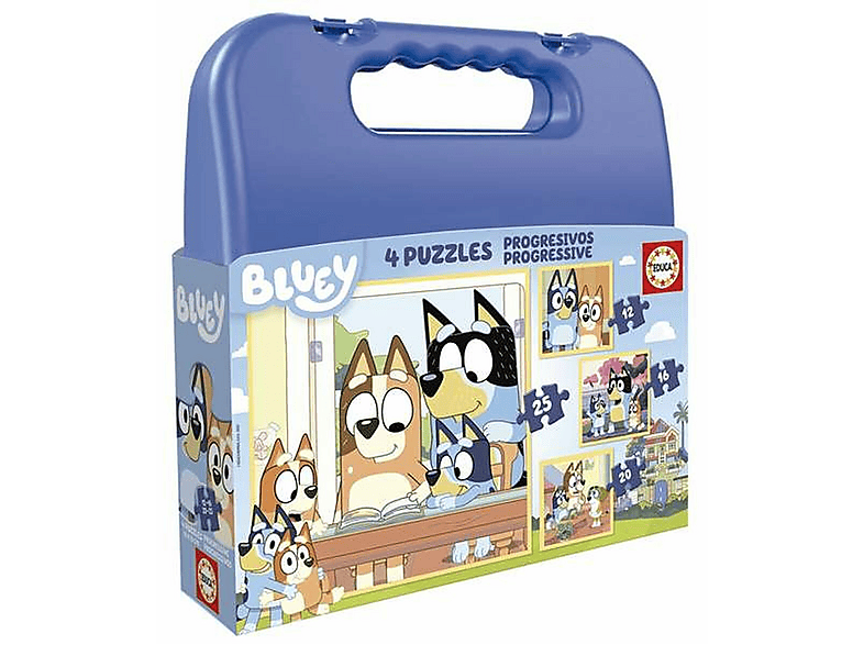 Juego de mesa | EDUCA MALETA PUZZLES PROGRESIVOS BLUEY, edad ...