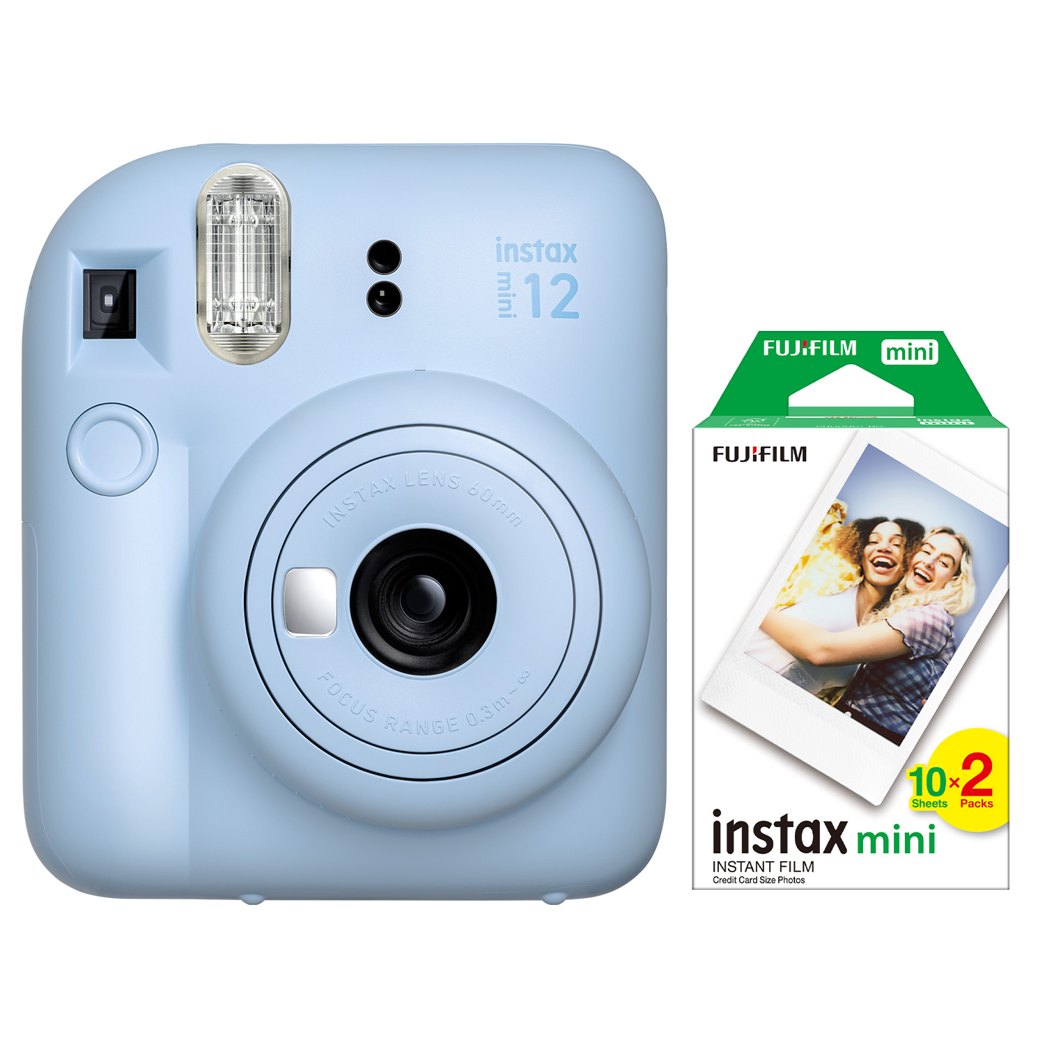 FUJIFILM Instax Mini 12 20'li mini Film ve Fotoğraf Makinesi Mavi