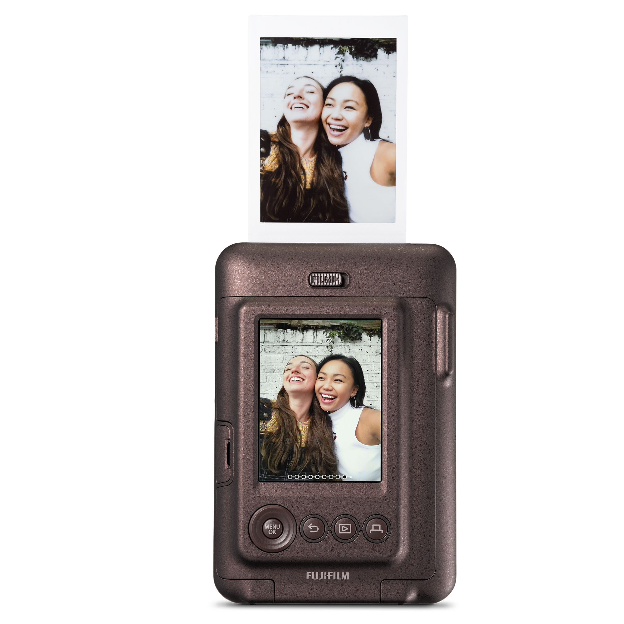 FUJIFILM Instax Mini LiPlay Fotoğraf Makinesi 20'li Film Albüm ve Çanta Hediye Seti Kahverengi