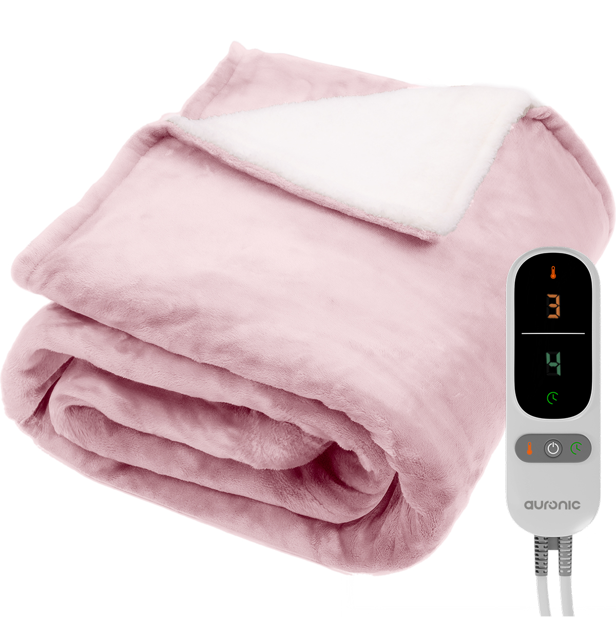AURONIC AU3497- Warmtedeken XL | 2 Persoons Elektrische deken Wit
