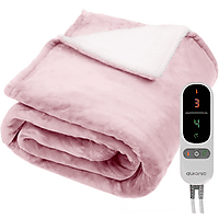 MediaMarkt AURONIC AU3519 - Elektrische warmtedeken - 2 Persoons Elektrische deken Roze aanbieding