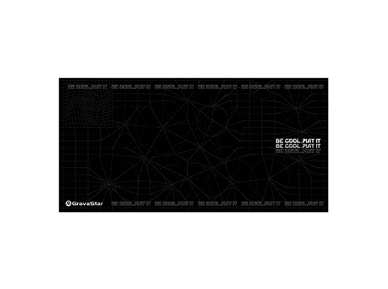 GRAVASTAR 80x40 cm Kaymaz Tabanlı, Su Geçirmez ve Hassas Yüzeyli Gaming Mousepad Siyah