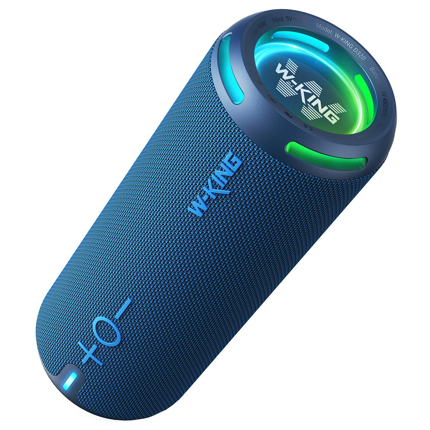 W-KING D320  40W 360° Surround Boombox Taşınabilir Hoparlör Mavi