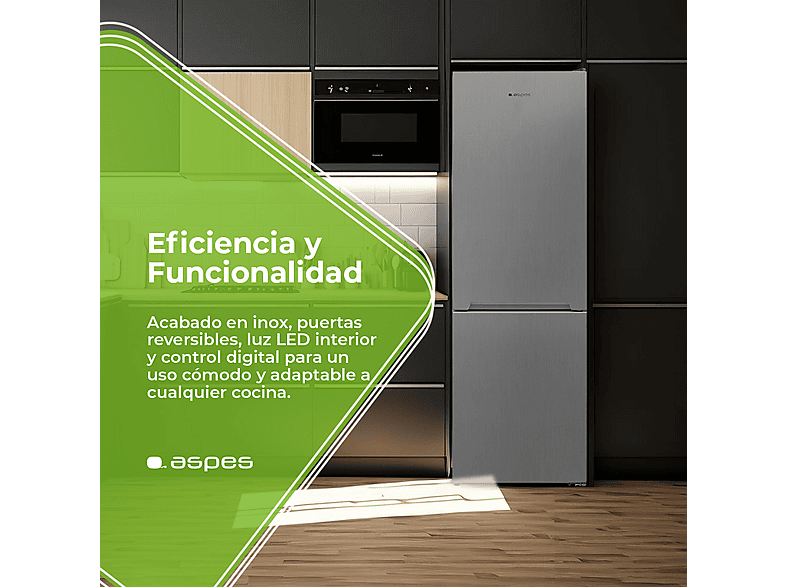 Frigorífico combi | ASPES AC185600CNFIX, No Frost, Altura 1860 mm