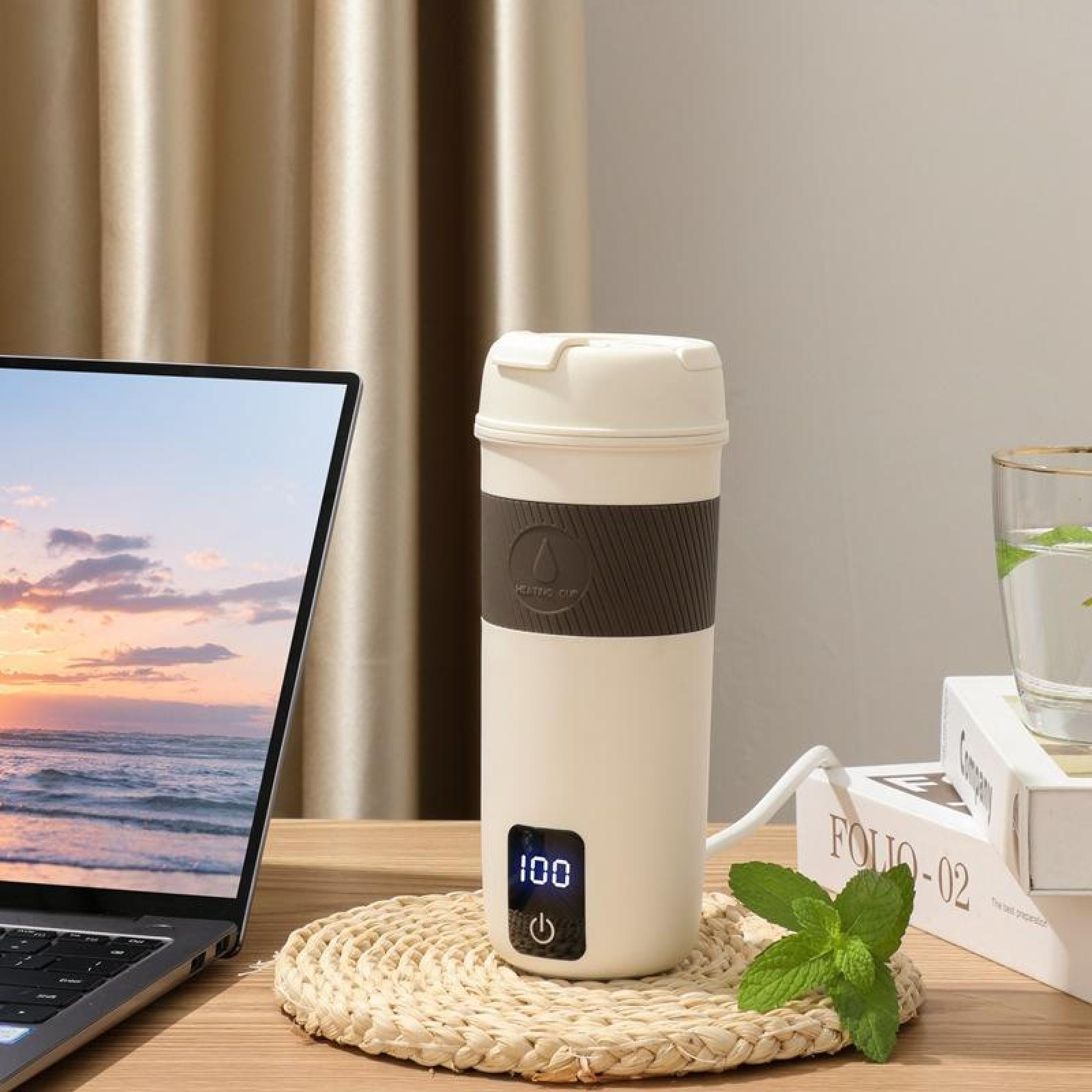 BYTELIKE 350 ml Auslaufsichere Tragbar Edelstahl Wasserkocher, Weiß