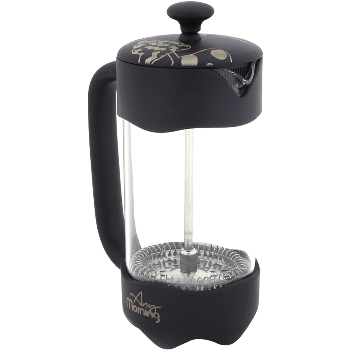 ANY MORNING 350 ml Borosilikat Cam Paslanmaz Çelik 3 Katmanlı Filtre FY92 French Press